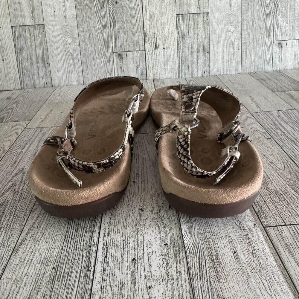 Vionic Kirra Snake Print Thong Backstrap Sandals … - image 4